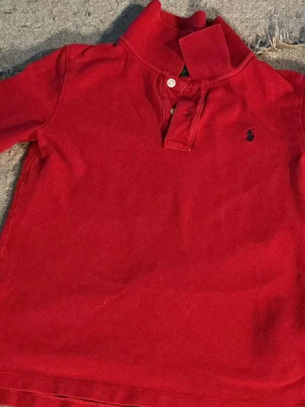 Red Long Sleeve Polo Shirt